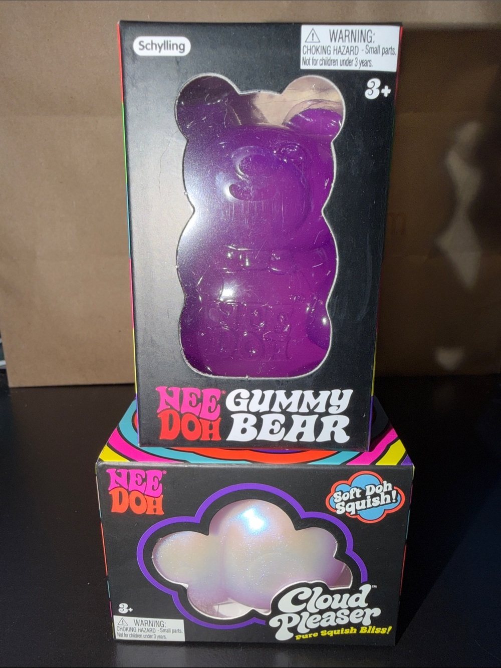 NeeDoh Cloud Pleaser AND Needoh Gummy Bear Purple Bundle. Authentic!